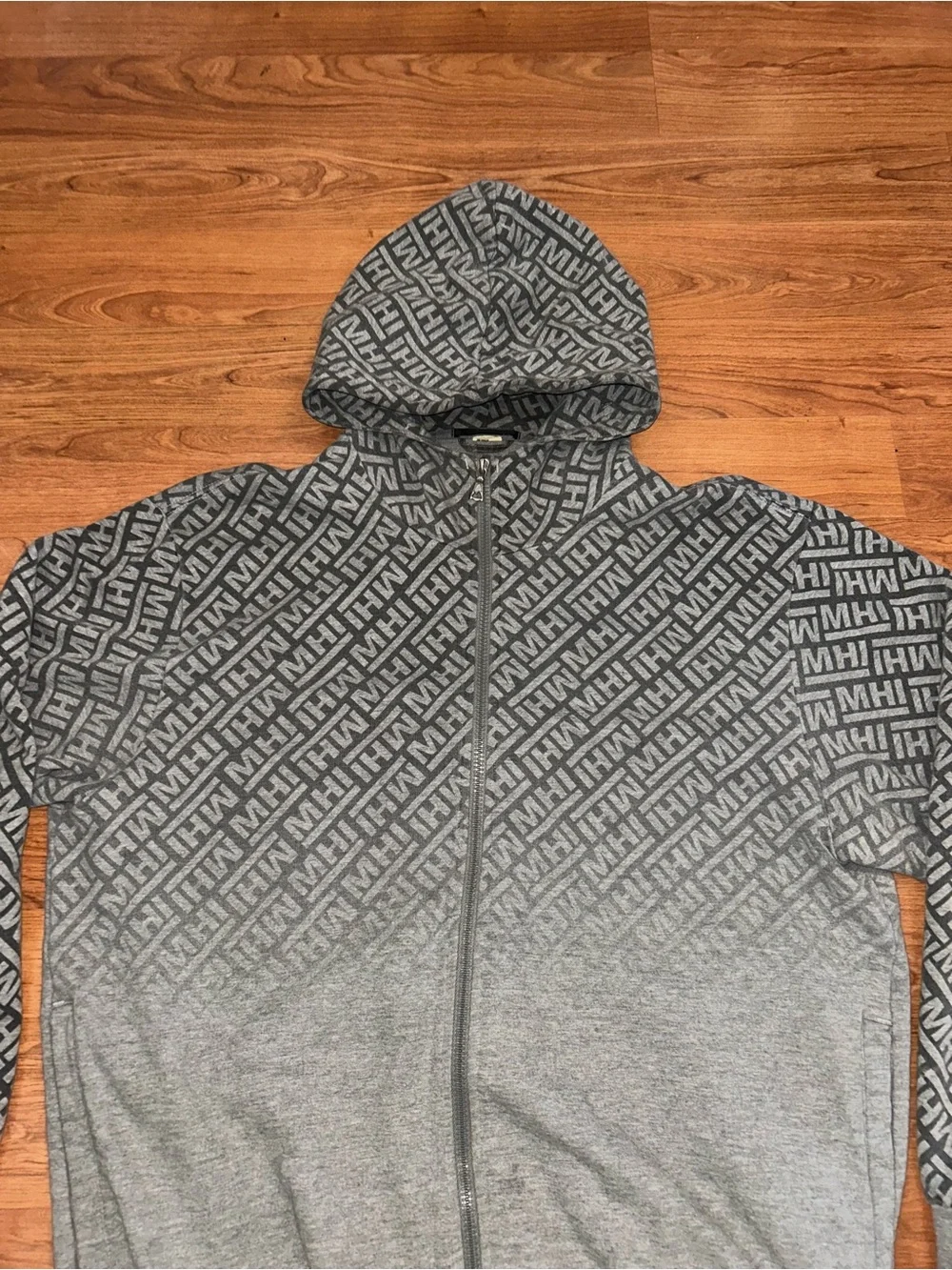 MAHARISHI Hardy Blechman Cotton monogram zip up hoodie XL